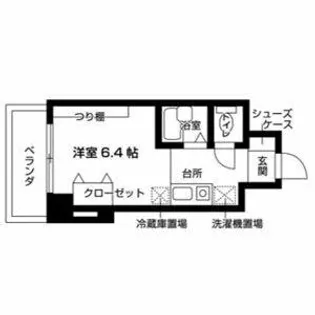 キャッスル北沢新大阪【4階】の間取り