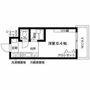キャッスル北沢新大阪【3階】の間取り