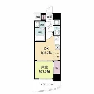 セレニテ新大阪カルム【5階】の間取り