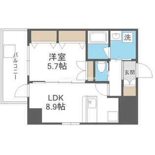 スプランディッド江坂駅前【14階】の間取り