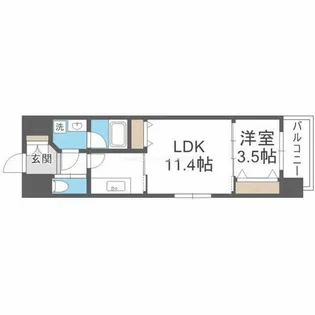 フレンシアノイエ江坂【4階】の間取り