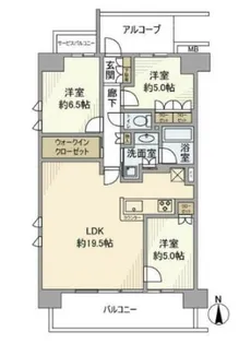 クレヴィア高槻ガーデンテラス【10号室】の間取り