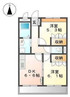 エスポワール青山【203号室】の間取り