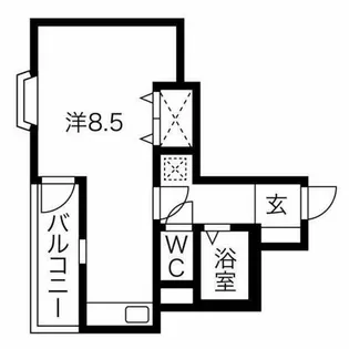カルム香川【1階】の間取り
