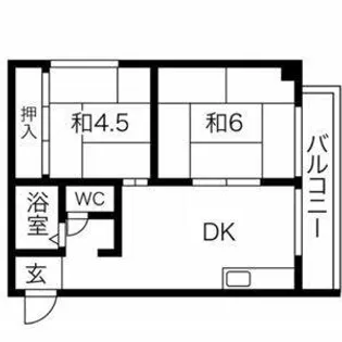 アパートメント吹田Ⅱ【1階】の間取り