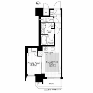 江坂プライマリーワン【5階】の間取り