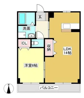 リヴァージュB棟【1階】の間取り