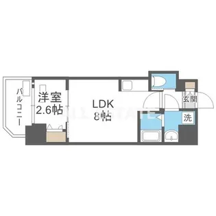 スワンズシティ大阪クレアスト【3階】の間取り