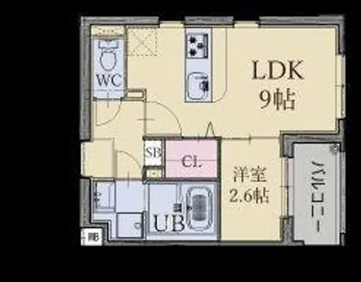 LIFEFIELD南福岡【202号室】の間取り