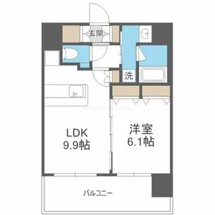 スプランディッド江坂駅前【8階】の間取り