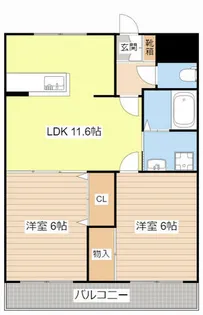 ペア ガーデン【202号室】の間取り