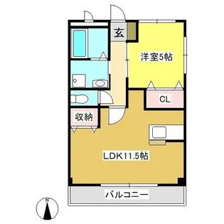 ピクシードエル【1階】の間取り