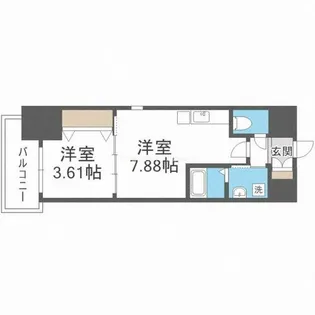 エスリードレジデンス江坂垂水町【3階】の間取り