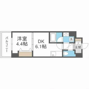 ライブガーデン江坂IX【3階】の間取り