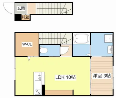 インテグラル後三条【203号室】の間取り