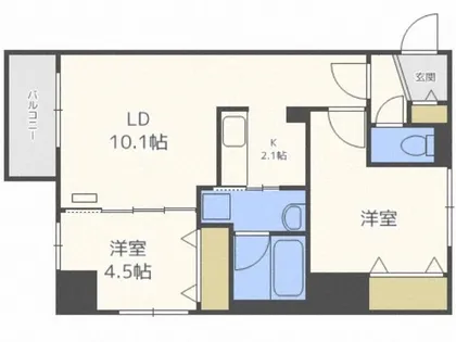 ブランシャールALAIN札幌【5階】の間取り