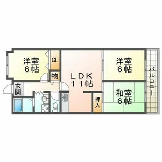 パールヒル清水が丘【2階】の間取り