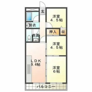 ニューナイスマンション【2階】の間取り