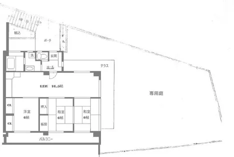 香住ケ丘マンション【205号室】の間取り
