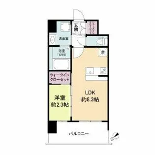 セレニテ江坂エクラ【9階】の間取り