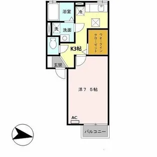白樺ハイツ【1階】の間取り