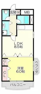 パルティグ【5階】の間取り