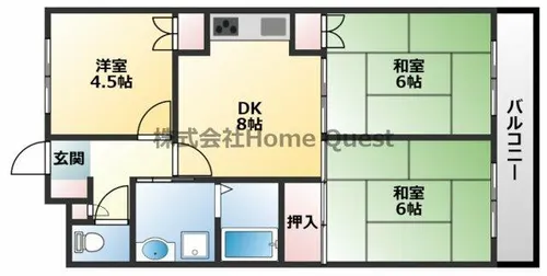 ヴァンベール【406号室】の間取り