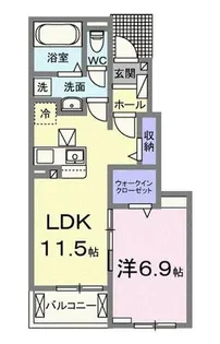 グラン モンターニュ【1階】の間取り