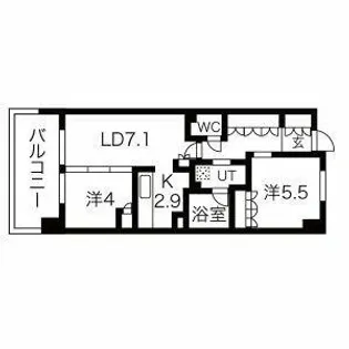 アーバンパーク淡路【7階】の間取り