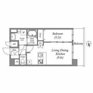 アドバンス大阪ビヤン【12階】の間取り