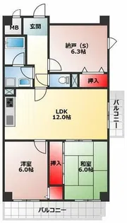 ハイアットプレイス【605号室】の間取り