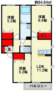 ヴィレッタ【101号室】の間取り