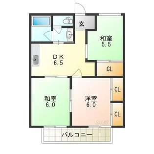 モアクレスト綾園【2階】の間取り