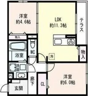 Flat Comfy 豊中【1階】の間取り