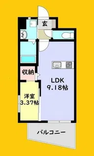オーヴィジョンクラス浅香通り【9階】の間取り