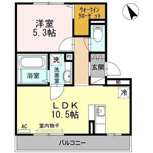 エスポワール祇園B【3階】の間取り