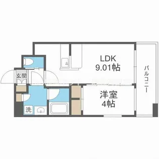 プレジオ緑地公園【9階】の間取り