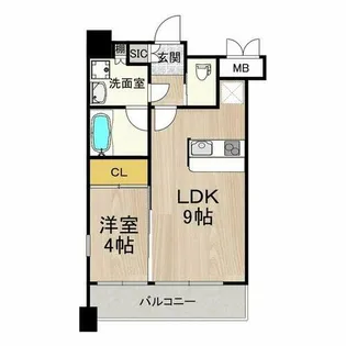 プレジオ緑地公園【7階】の間取り