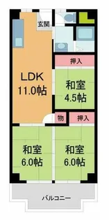 ローレルハイツ宝塚2号棟【6階】の間取り