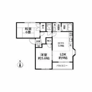 ル・サムディ【2階】の間取り