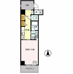 ボナール江坂【2階】の間取り