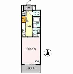 ボナール江坂【3階】の間取り