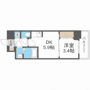 セレニテ新大阪カルム【12階】の間取り