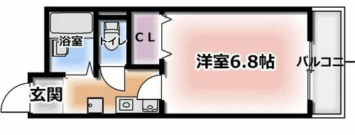 服部ハイツカワバタ【4階】の間取り