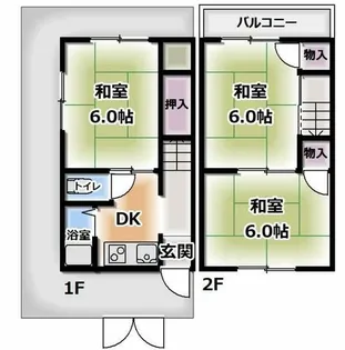 中桜塚5丁目3戸1【1階】の間取り
