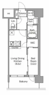 コンフォリア・リヴ京橋【5階】の間取り