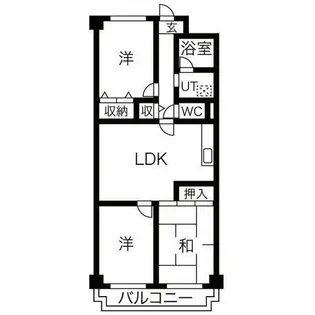 猪名川エクセルハイツ【1階】の間取り