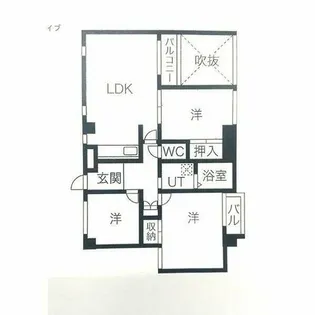 メゾンさつき【3階】の間取り