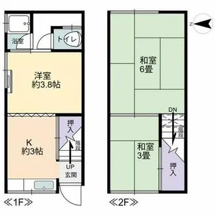 大阪府豊中市豊南町西3丁目【一戸建】の間取り