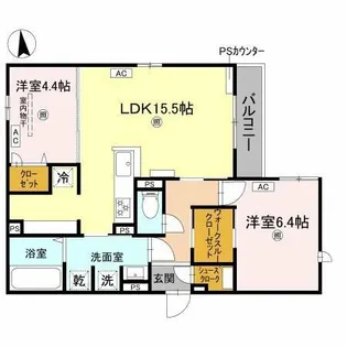 クラシスト千里丘上【3階】の間取り